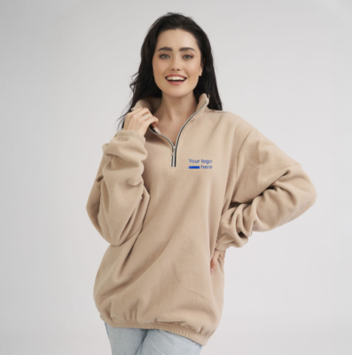 Fleece-Sweatshirt in Übergröße MerchUp