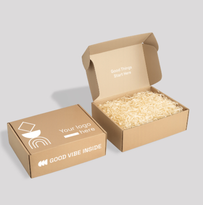 Cardboard box with filling