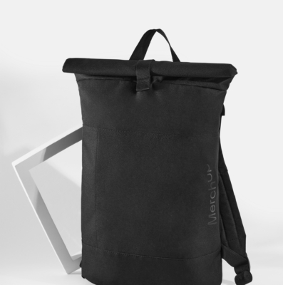 Roll-top backpack for laptop