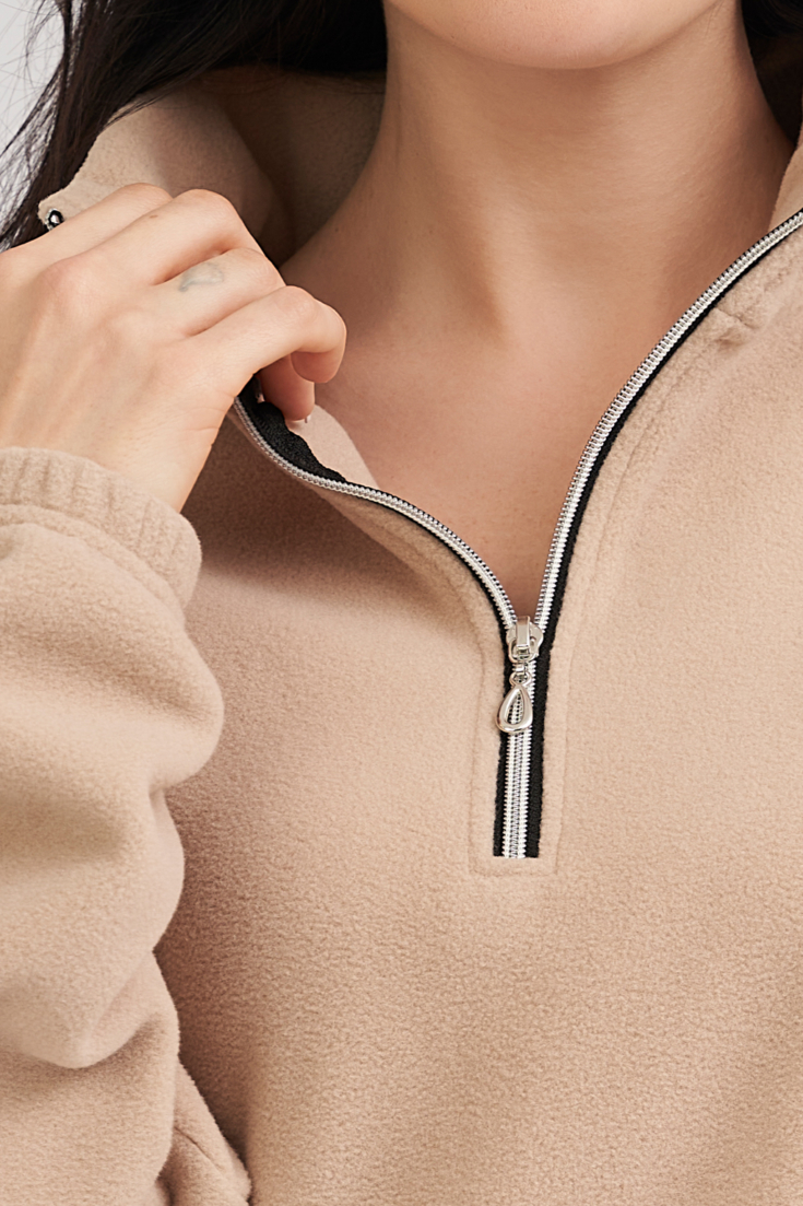 Fleece-Sweatshirt in Übergröße MerchUp