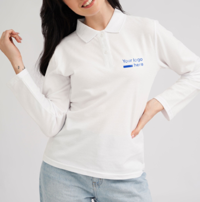 Langarm-Polo für Frauen MerchUp