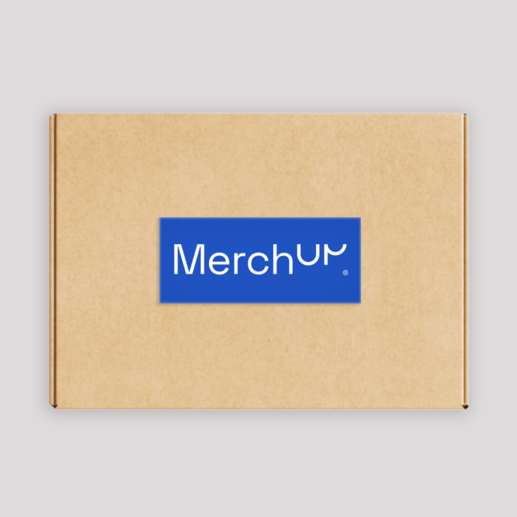Box with sticker MerchUp