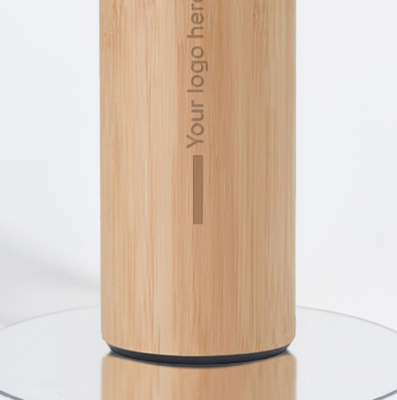 Thermos with bamboo casing