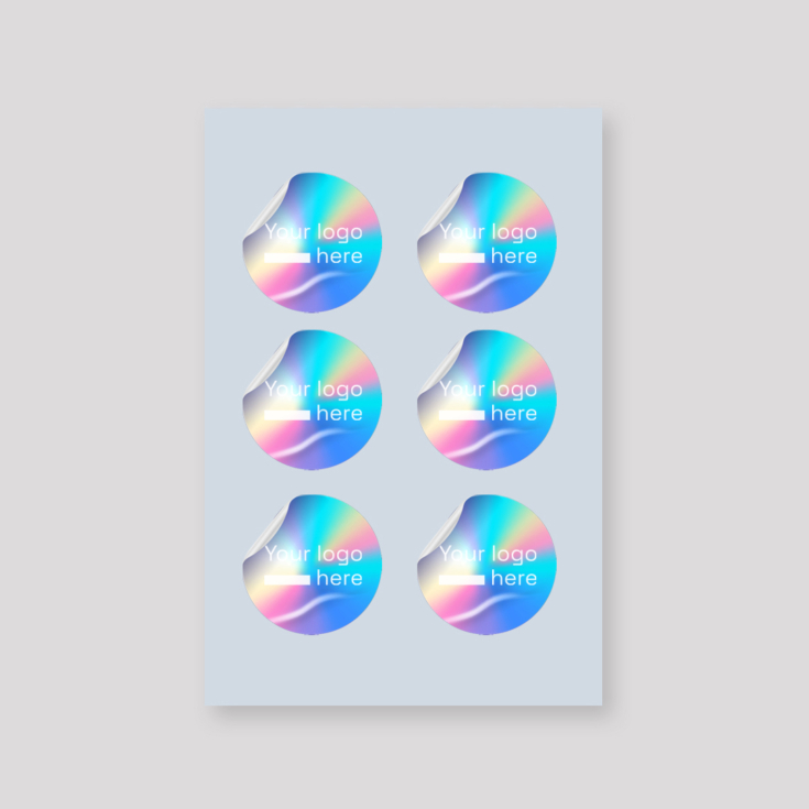 Set of holographic stickers MerchUp