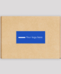 Box with sticker