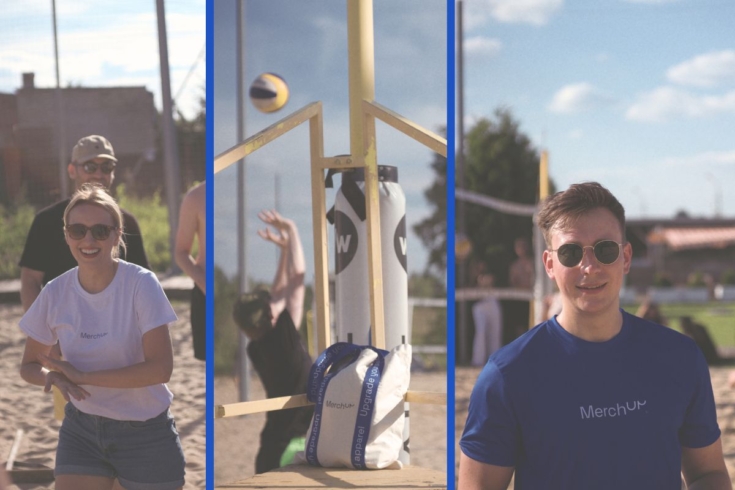 Beachvolleyball - Integration von Sportteams, T-Shirts mit Firmenlogo, Sportbekleidung mit Logo