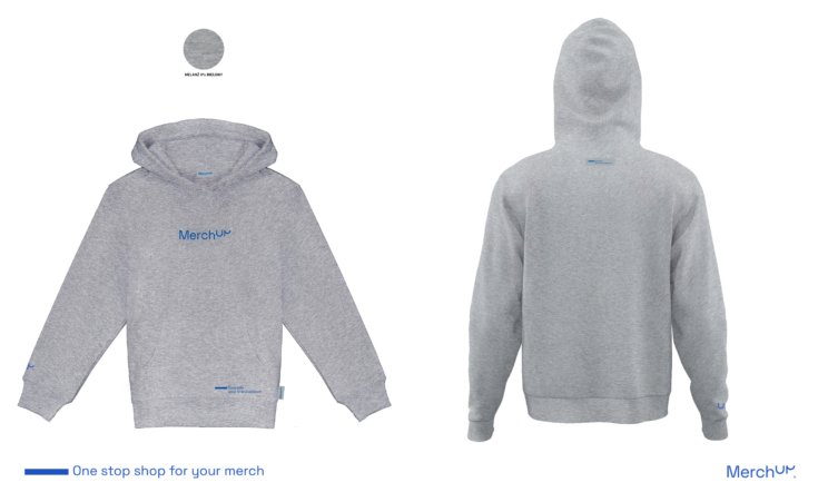 Prototyp für Firmenkleidung, Visualisierung eines Firmensweatshirts