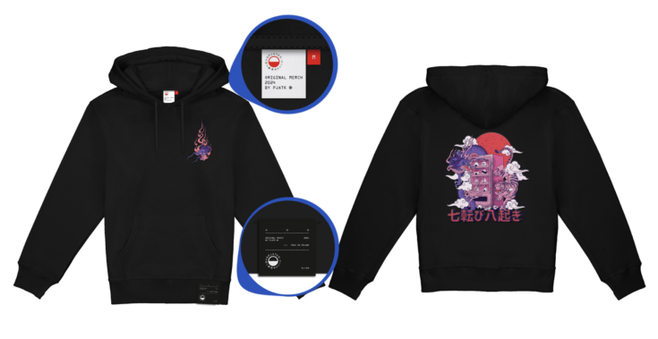 Visualisierung eines personalisierten Sweatshirt-Designs