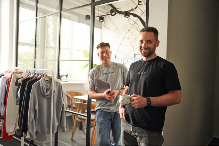 Clothing with company logo
