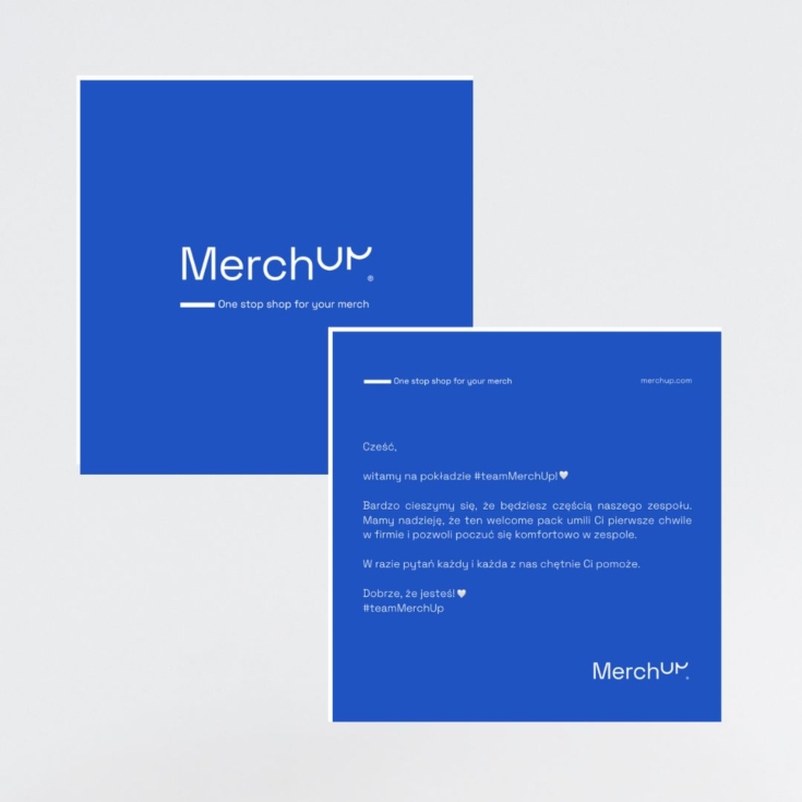 Kartka powitalna welcome pack MerchUp