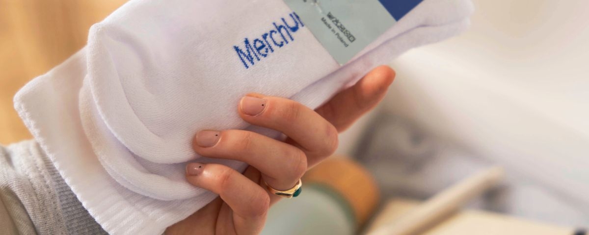 Zestaw prezentowy – skarpetki z logo firmy