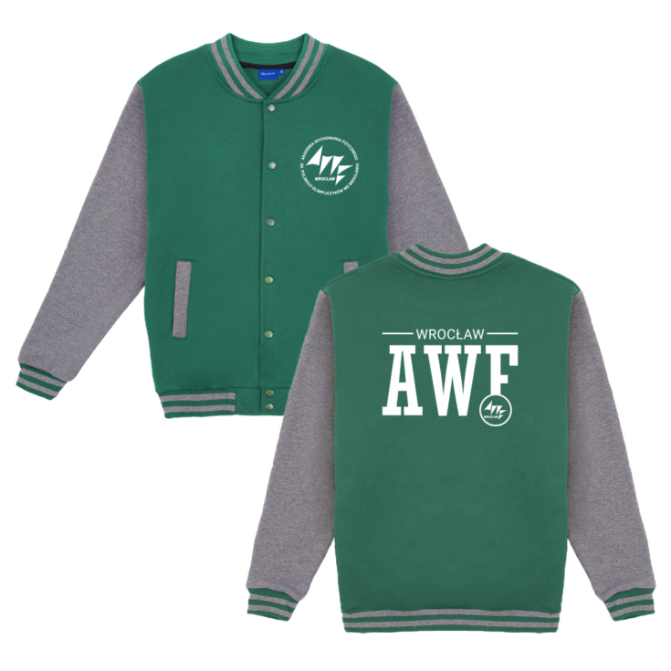 Univerzitní mikiny AWF Wrocław - baseballová zelená
