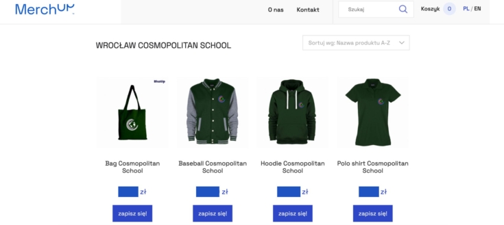 Shop für Schulartikel