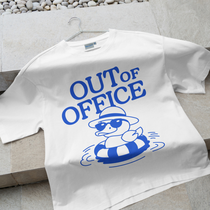 Koszulki firmowe Out off Office – nadruk firmowy