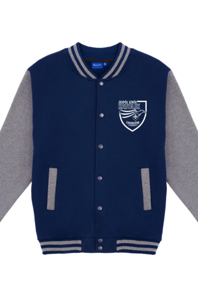Merch szkolny: bluza bejsbolówka granat