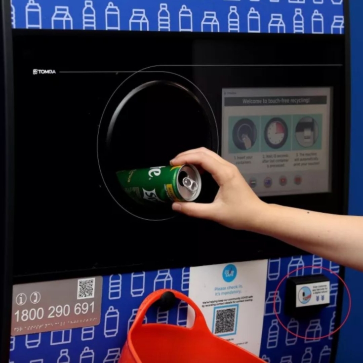 Deposit system, bottle return machine in stores