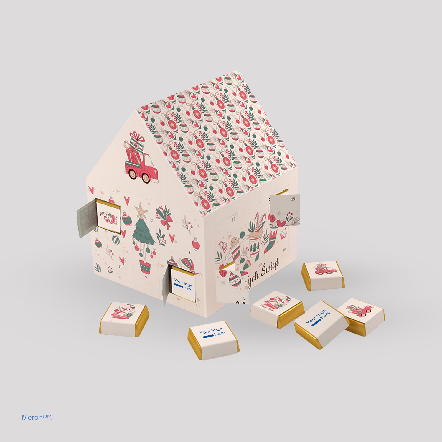 Kalendarz adwentowy domek