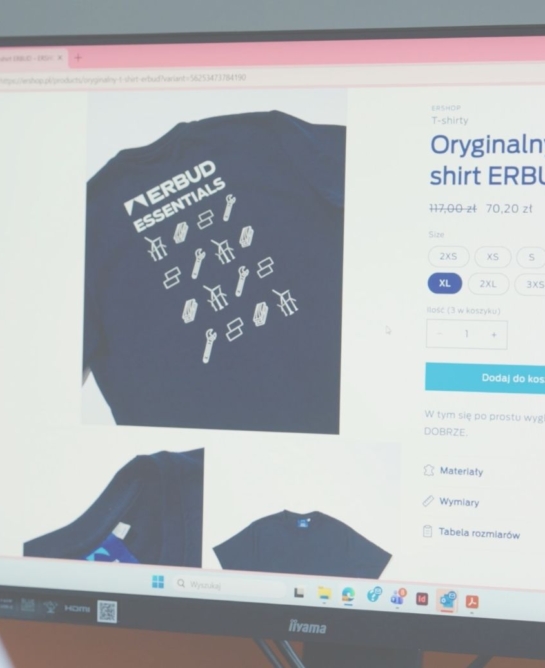 Widok platformy z merchem - ERSHOP