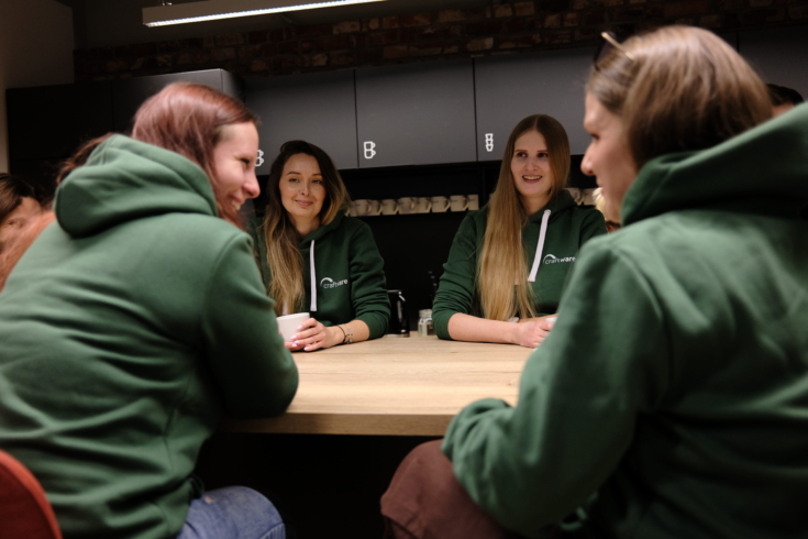 Zespół Craftware w bluzach firmowych